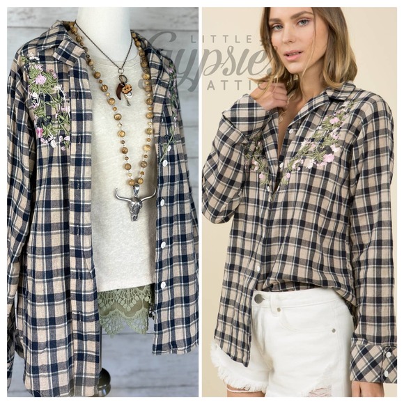 POL DISCOUNTED Girl Grunge Plaid Top - Picture 14 of 14